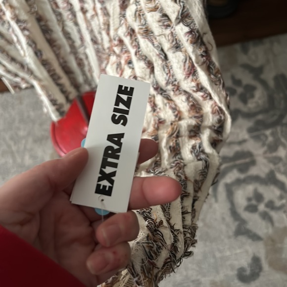 NWT VINTAGE Lagenlook Made in USA Textured Stripe Blouse LOOM WEAR - Picture 7 of 7